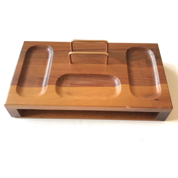 Other - Vintage Mail Accessories Holder Organizer Wood MCM